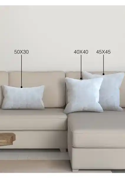 Perle Home Günlük Serisi Beyaz Kırlent Kılıfı Modern ve Dayanıklı Tasarım