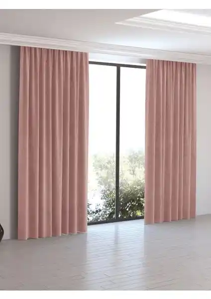 Perle Home Günlük Serisi Buğulu Gül Ada Fon Perde Modern Tasarım ve Yüksek Kaliteyle İç Mekanlara Şıklık Katar