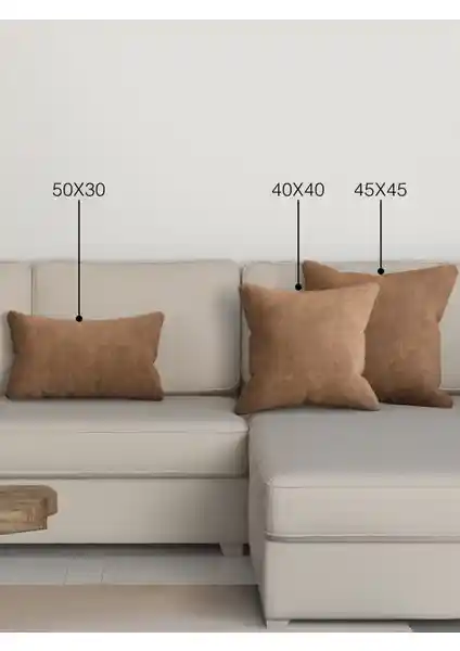 Perle HOME Günlük Serisi Kahverengi Kırlent Yastık Kılıfı Şık ve Dayanıklı Tasarım