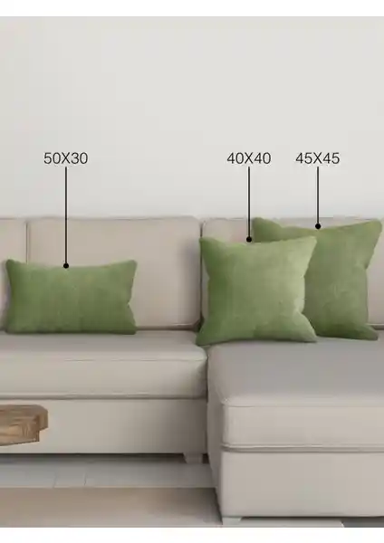 Perle Home Günlük Serisi Zeytin Yaprağı Rengi Kırlent Kılıfı Ev Dekorasyonunda Şıklık ve Dayanıklılık
