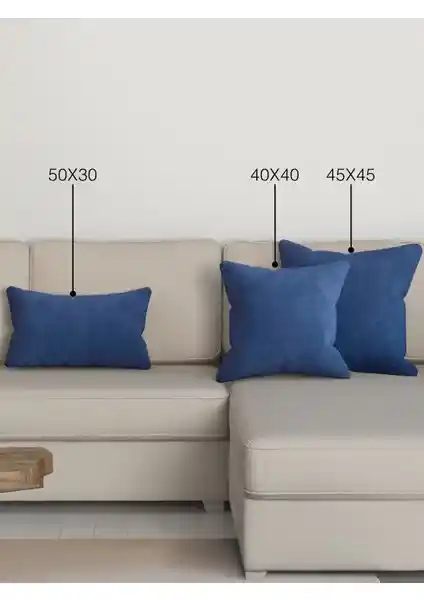 Perle Home Safir Renkli Kırlent Kılıfı Günlük Kullanım İçin Modern ve Dayanıklı Tasarım