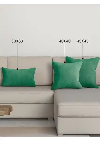 Perle Home Zümrüt Yeşili Kırlent Kılıfı Modern Dekorasyon İçin Şık ve Dayanıklı Tasarım
