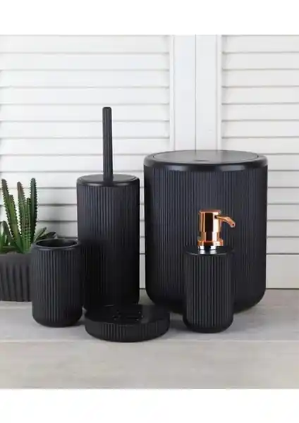 Perotti Aknur-Dante 5 Parça Banyo Seti: Şık ve Dayanıklı Modern Banyo Aksesuarları