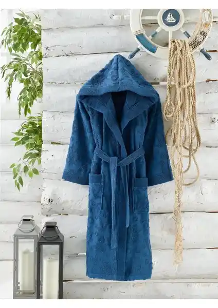 Philippus Bukle Kutulu Genç Kapüşonlu Bornoz: Yüksek Kalite Pamuk ve Antibakteriyel Özellikler