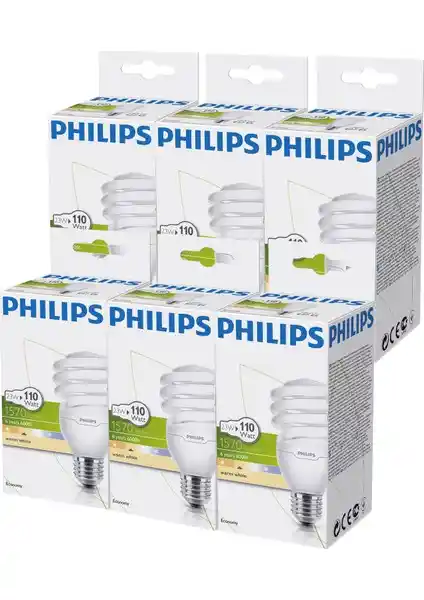 Philips EconomyTwister 23W E27 Sarı Işık Ampul Paketleri Ekonomik ve Uzun Ömürlü Aydınlatma Çözümü