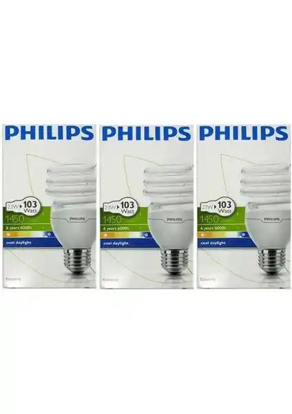 Philips Econtwister 23W E27 Duy Cool Daylight Ampul Paketi Geniş Alanlar İçin Aydınlatma Çözümü