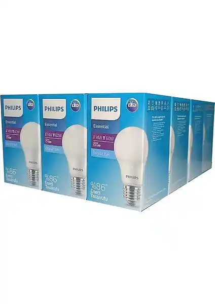 Philips ESS LED Ampul 8-60W E27 Duy Beyaz Işık ile Enerji Tasarruflu Aydınlatma Çözümü