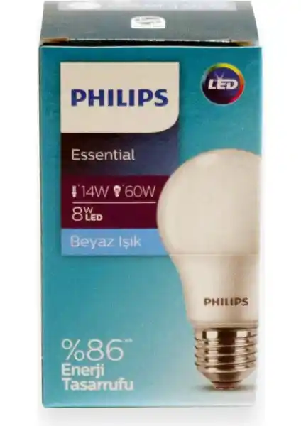 Philips Ess LED Ampul 8W-60W E27: Enerji Verimli Modern Aydınlatma Çözümü