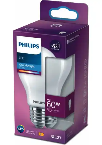Philips Filament 60W Buzlu Ampul Modern Tasarım ve Enerji Verimliliği Sağlar