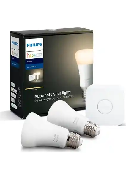 Philips Hue Beyaz Akıllı Başlangıç Seti 2'li E27 Bluetooth ile Ev Aydınlatmasında Yenilikçi Çözüm