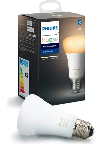 Philips Hue Beyaz Ambiyans Akıllı Bluetooth Ampul E27 ile Modern ve Estetik Aydınlatma Çözümü
