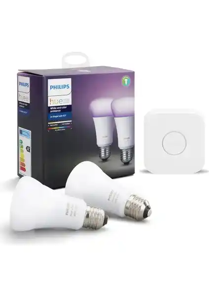 Philips Hue Renkli Akıllı Başlangıç Seti 2'li E27 ile Modern ve Kullanışlı Ev Aydınlatması
