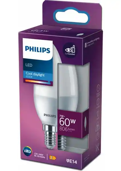 Philips LED 60W E14 Beyaz Işık Ampul Modern ve Enerji Verimli Aydınlatma Çözümü