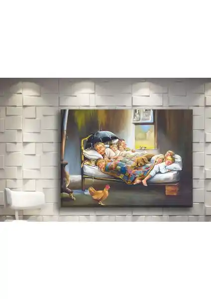 Pia Hediyelik Kanvas Tablo Mutluluğun Resmi Estetik ve Dayanıklı Dekoratif Sanat Eseri