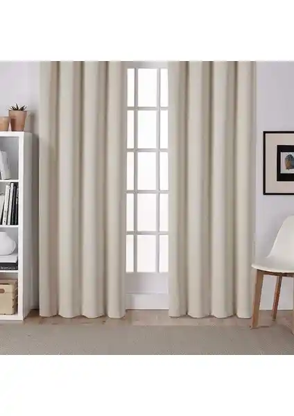 Pierre Cardin Atlas Saten Güneşlik Perde Krem Renk Modern ve Dayanıklı Tasarım