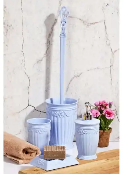 Piev House By 4 Lü Banyo Seti Turkuaz: Estetik ve Kullanışlı Modern Banyo Aksesuarları