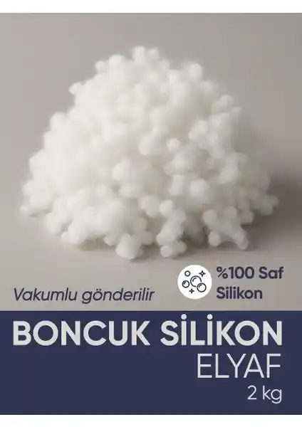 Piyes Home 2 Kg Boncuk Silikon Elyaf Yatak ve Yastık İçin Dayanıklı Dolgu Malzemesi
