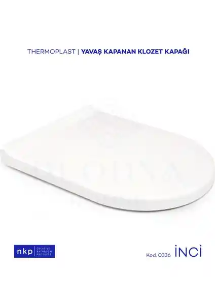 Plodna House İnci D-Form Yavaş Kapanan Klozet Kapağı Modern ve Dayanıklı Tasarımıyla Banyolara Şıklık Katar