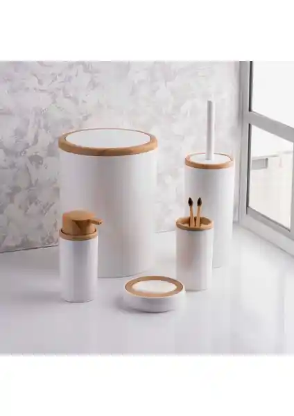 Porsima Beyaz 5'li Banyo Takımı: Modern ve Dayanıklı Banyo Dekorasyon Çözümü