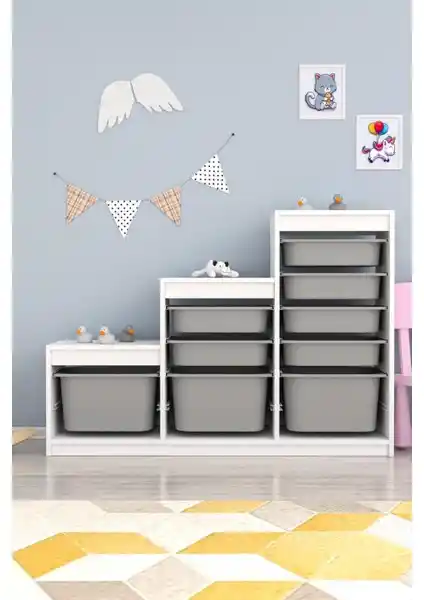 Pratico Swiss 9 Gri Sepetli Çok Amaçlı Dolap: Modern Tasarım ve Fonksiyonellik Analizi