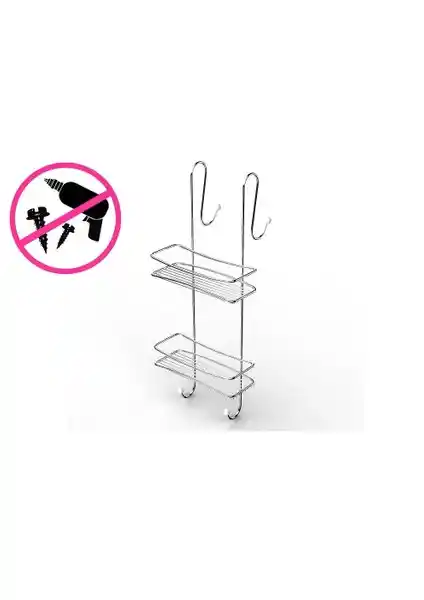 Primanova 2 Katlı Krom Banyo Duşakabin Rafı Dayanıklı ve Şık Tasarımıyla Pratik Kullanım Sunar