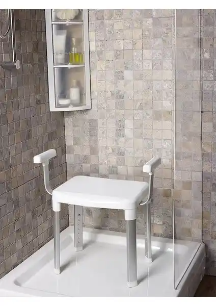 Primanova Cappadocia Kol Destekli Banyo Taburesi Güvenli ve Konforlu Kullanım için