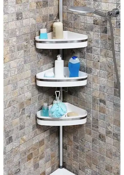 Primanova Fına Köşe Seti Alu.Beyaz: Estetik ve İşlevselliği Bir Arada Sunan Modern Raf Çözümü