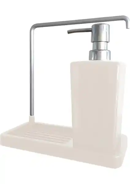 Primanova Luna Askılı Mutfak Sıvı Sabunluk Bej - Şık ve Fonksiyonel Mutfak Aksesuarı
