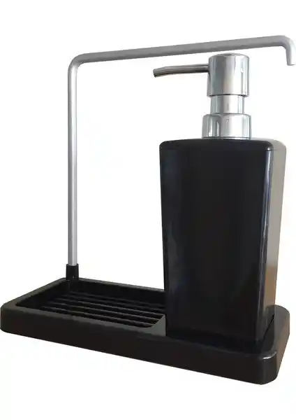 Primanova Luna Askılı Mutfak Sıvı Sabunluk Siyah Modern Tasarım ve Fonksiyonellik