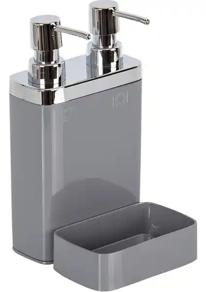 Primanova Viva 2'li Sıvı Sabunluk ve Süngerlikli Modern Banyo Aksesuarı