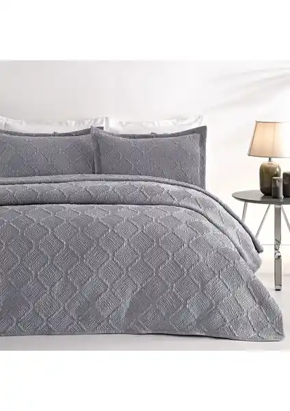 Puffy Julian Füme Çift Kişilik Yatak Örtüsü Seti Modern ve Şık Tasarım