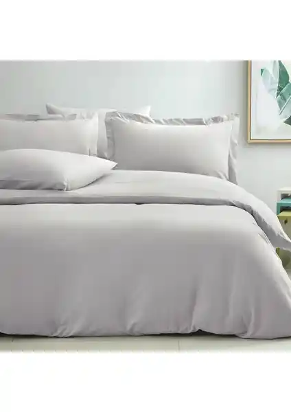 Puffy Naturalis Çift Kişilik Ranforce Gri Nevresim Takımı Yüksek Kalite ve Şıklık