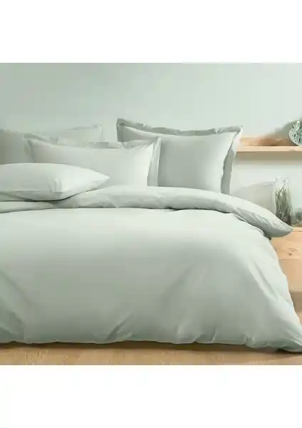 Puffy Naturalis Çift Kişilik Ranforce Nevresim Takımı Adaçayı Renkli ve Şık Tasarım