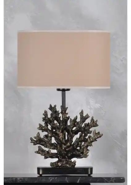 Qdec Modern Dizayn Mercan Abajur Gold Bej: Şık ve Fonksiyonel Modern Aydınlatma Çözümü