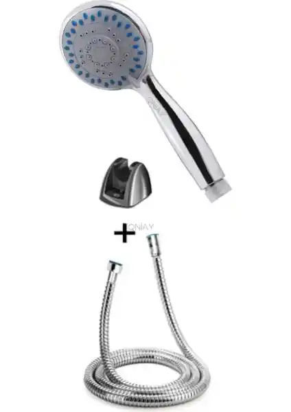 Qniay Onyon 3 Lü Krom Duş Seti Modern Tasarım ve Fonksiyonellik Sağlar