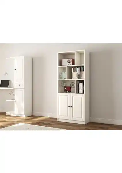 Rabi Mobilya Beyza Country Kitaplık: Estetik ve Dayanıklı Rustik Mobilya Seçeneği