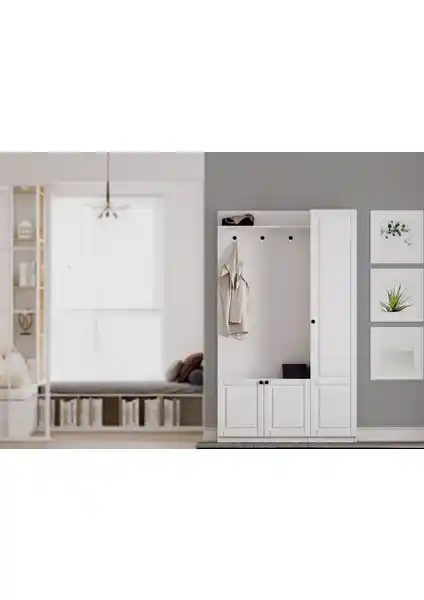 Rabi Mobilya Beyza Country Portmanto: Şık ve Fonksiyonel Depolama Çözümü