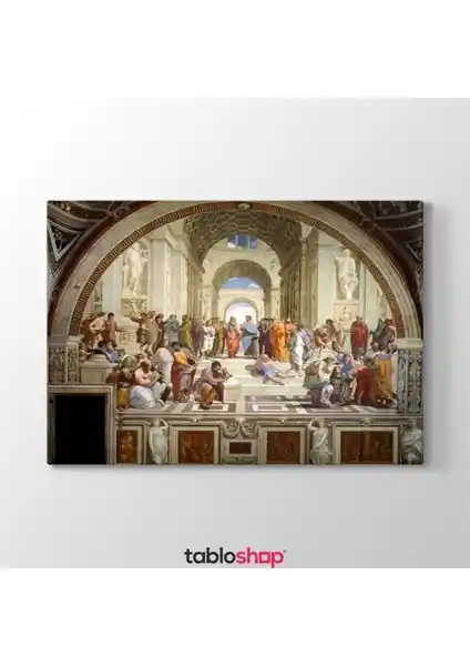 Raffaello Sanzio - Atina Okulu Kanvas Tablo Modern Dekorasyon için Yüksek Kalite Sanat Eseri
