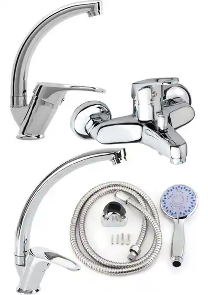 Rainex 4'lü Mix Banyo Batarya Seti: Modern Tasarım ve Fonksiyonellik Bir Arada