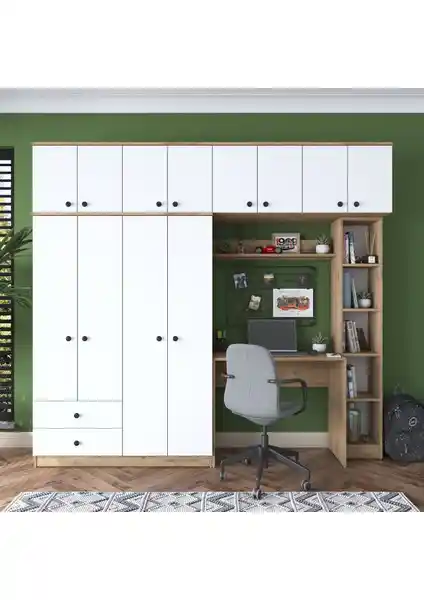 Rani BA122 Çok Fonksiyonlu Gardırop ve Çalışma Alanı Mobilyası Özellikleri