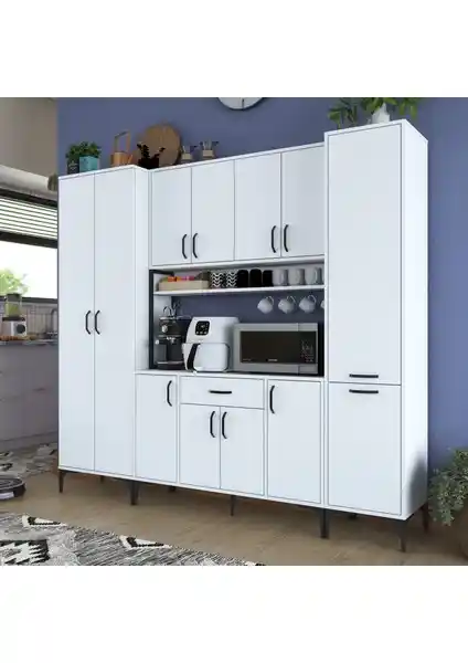 Rani JE132 Çok Amaçlı Dolap Modern ve Dayanıklı Mutfak Depolama Çözümü