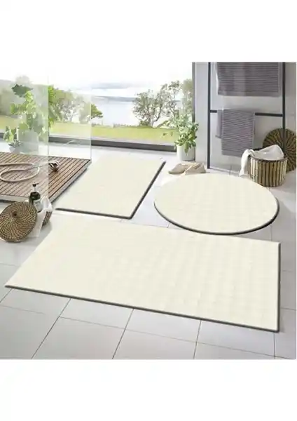 Raschel Carpet Balat Halı Banyo Paspası: Modern Tasarım ve Güvenlik Özellikleriyle Öne Çıkan Set