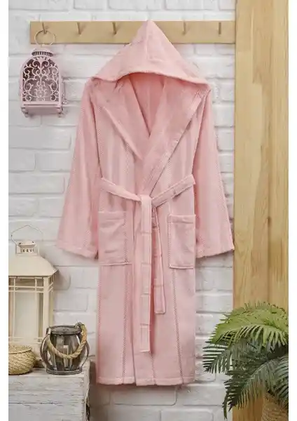 Rasersa Kadife Kapüşonlu Pamuklu Unisex Bornoz Konfor ve Şıklık Sunar