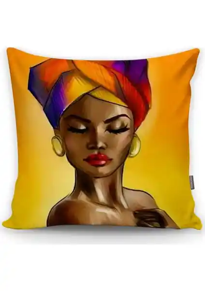 RealHomes Etnik Afrika Figürlü Dijital Baskılı Yastık Kırlent Kılıfı İnceleme ve Özellikleri