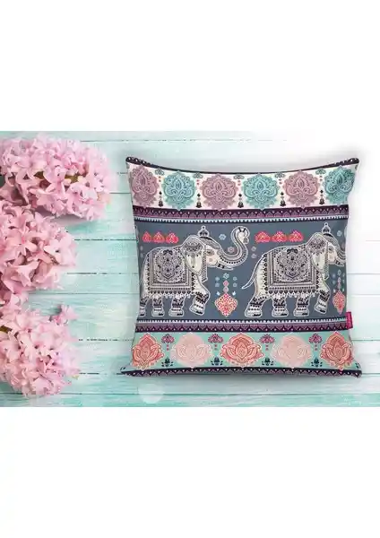 RealHomes Modern Fil Desenli Dijital Baskılı Yastık Kılıfı Şık ve Dayanıklı Ev Dekorasyonu İçin