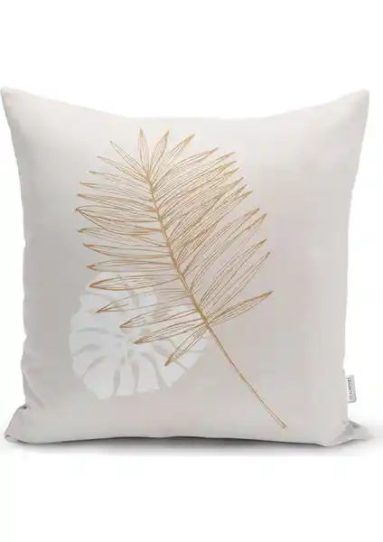 RealHomes Pastel Yaprak Desenli Dijital Baskılı Modern Yastık Kılıfı - Şık ve Dayanıklı Ev Dekorasyonu Ürünü