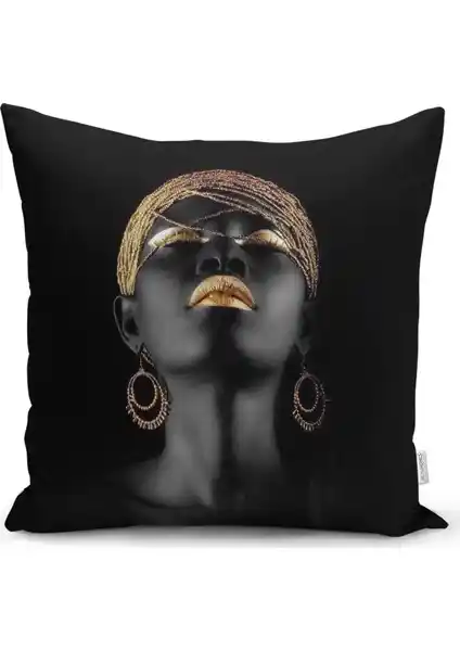 RealHomes Siyahi Kadın Özel Tasarımlı Modern Dekoratif Yastık Kırlent Kılıfı Ürün Özellikleri ve Şıklık
