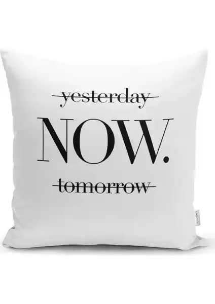 RealHomes Yazılı Dijital Baskılı Kırlent Kılıfı Modern ve Dayanıklı Ev Dekorasyonu İçin