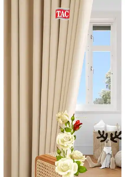 RechHome 4 Katmanlı Bej Güneşlik Perde: Estetik ve Fonksiyonel Çözüm