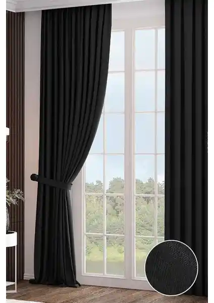 RechHome Taç Siyah Fon Perde Modern Estetik ve Kolay Kullanım Özellikleri